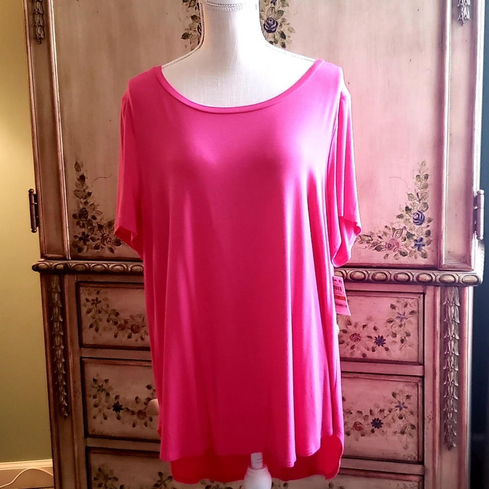 ALFANI Top Blouse Pink Berry Plus 3X NWT